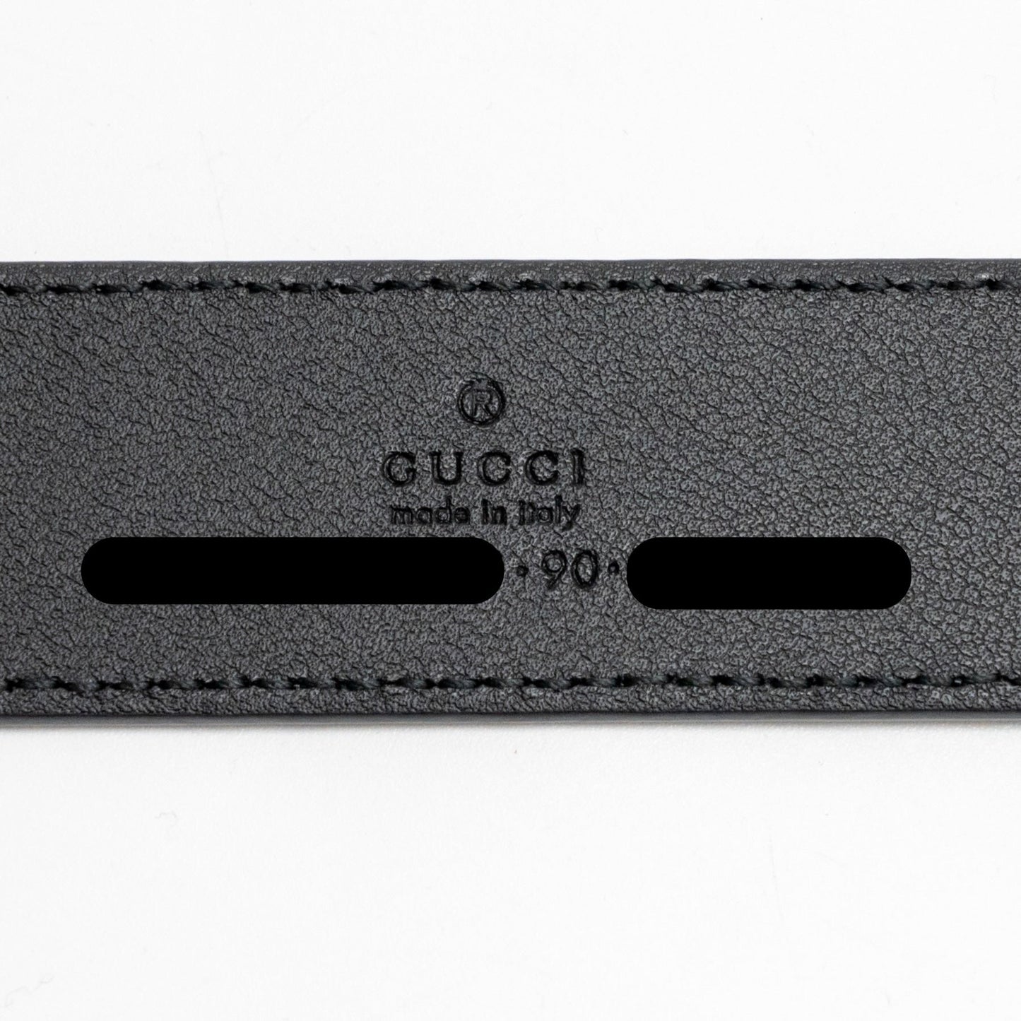 Gucci Size 90 Marmont Thin Belt Leather Black