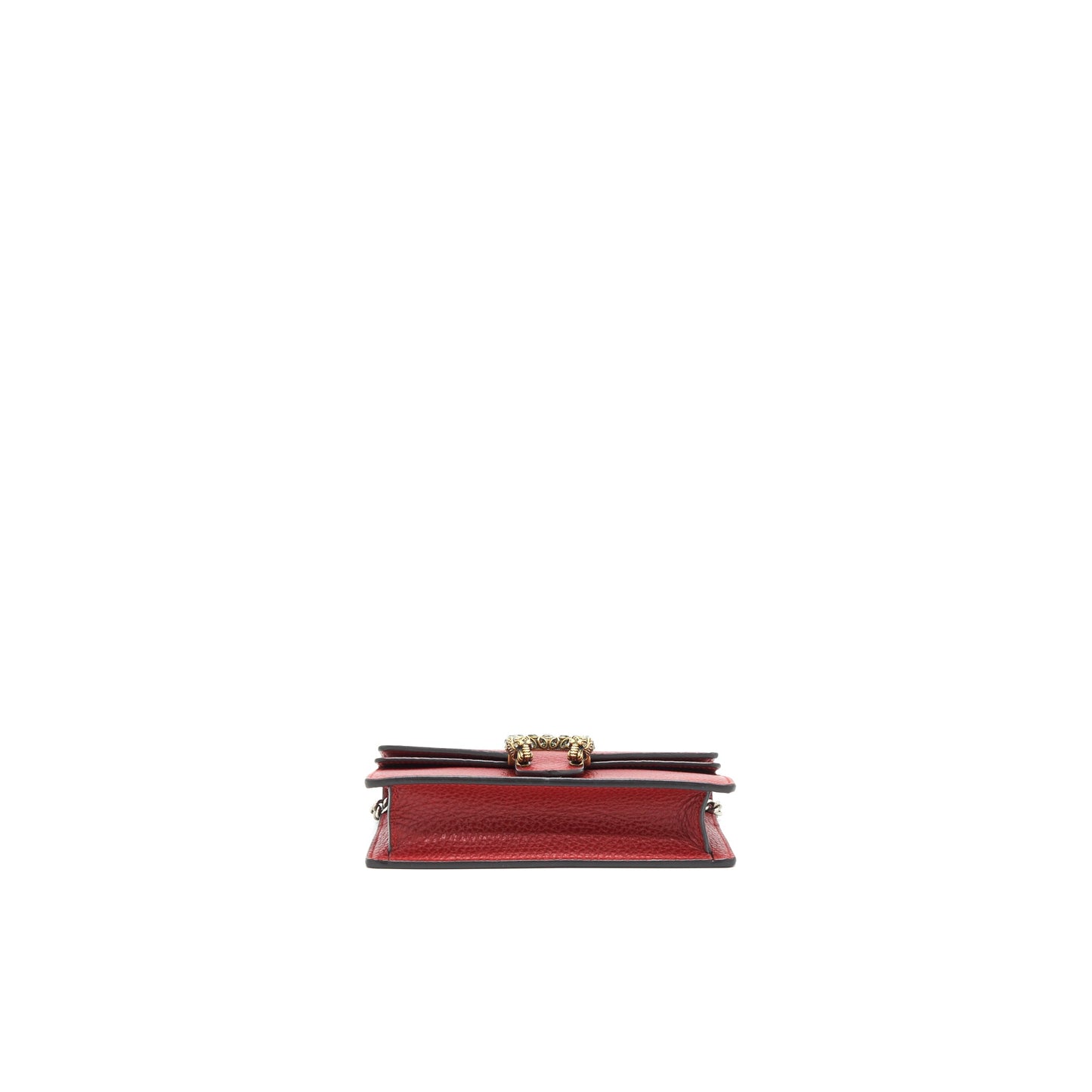 Gucci Dionysus Leather Super Mini Purse In Red