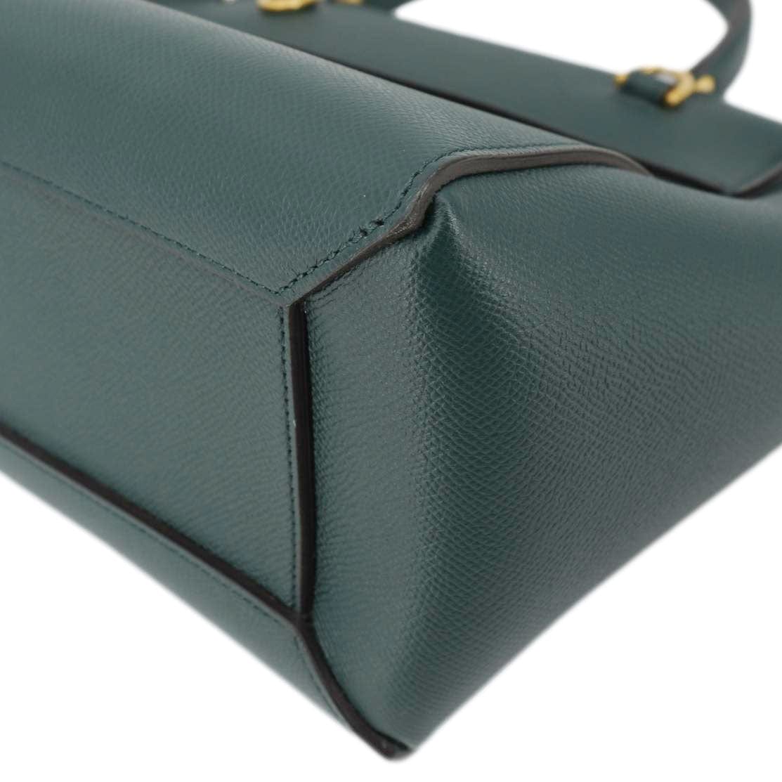 CELINE Micro Belt Grained Leather Shoulder Bag Green