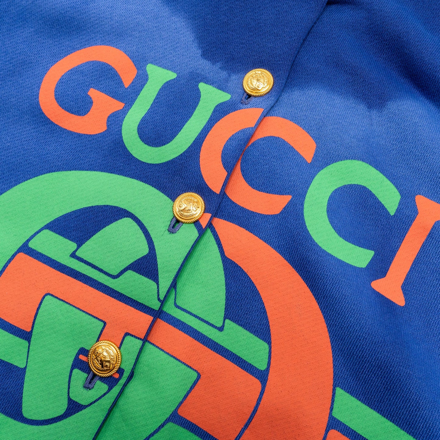 Gucci Size Oversized Logo Cardigan/Jacket Cotton Multicolour
