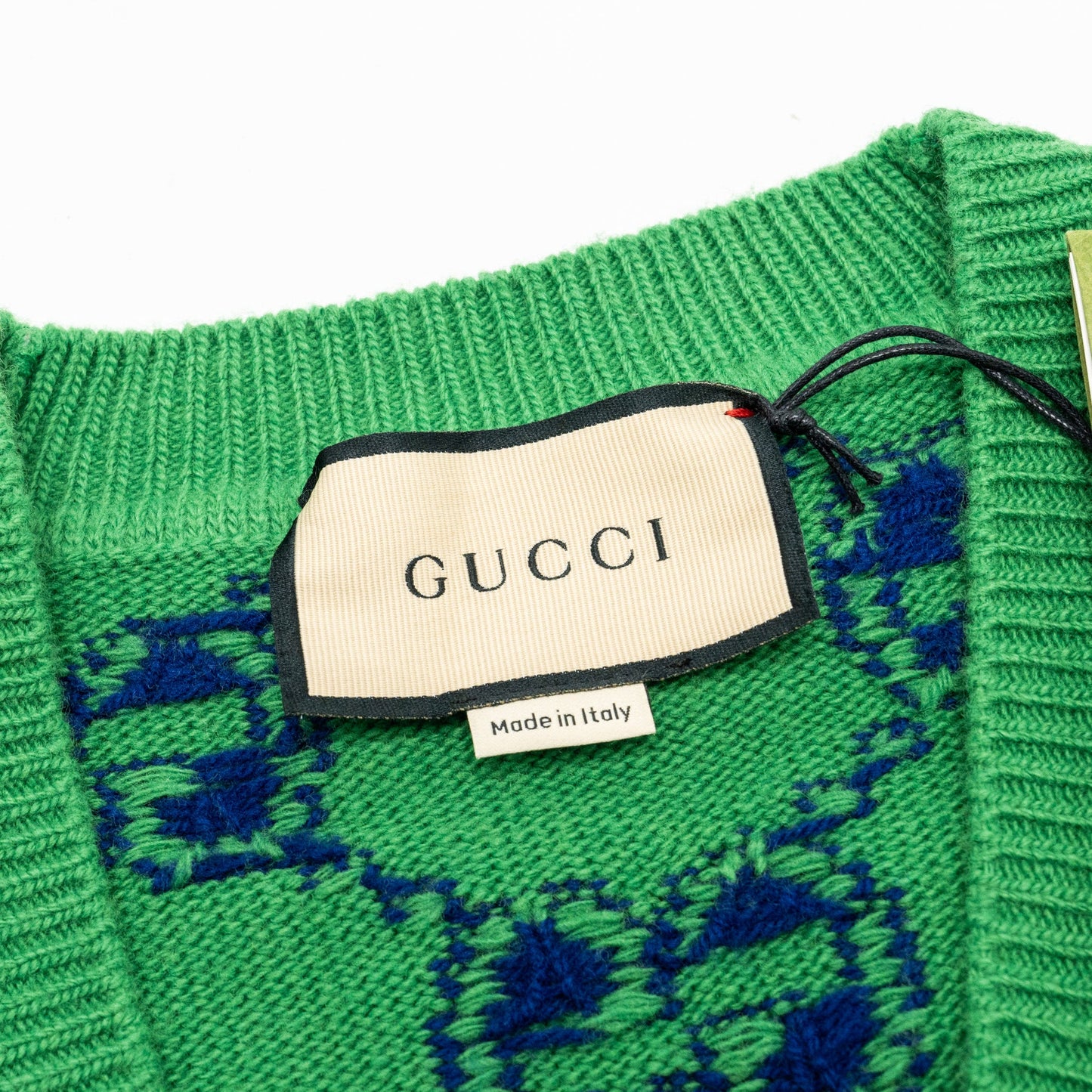 Gucci size S Knitted cardigan wool/laine Green/multicolour