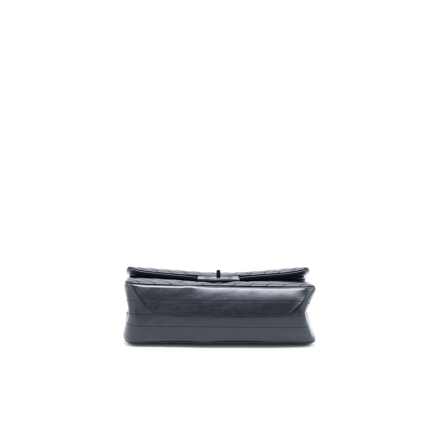 Chanel 2.55 Reissue Small Double Flap Bag Chevron Aged Calfskin Black with Black Hardware