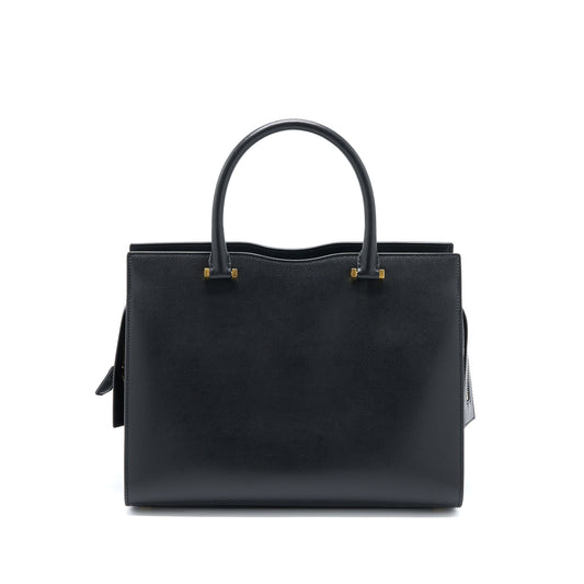 Saint Laurent/ Medium Uptown Tote Purse Calfskin Black
