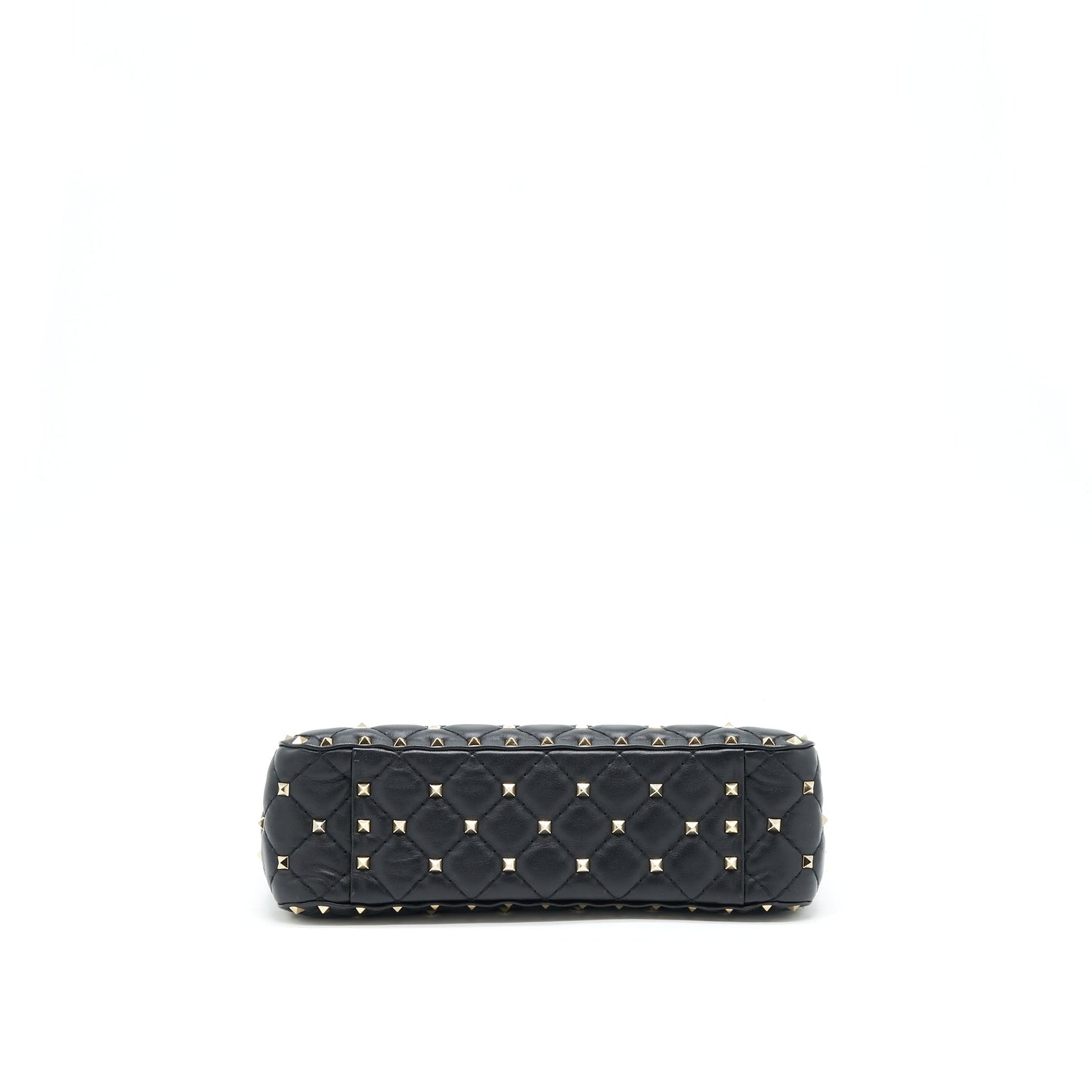 Valentino Garavani Medium Rockstud Spike Shoulder Black Letter Print