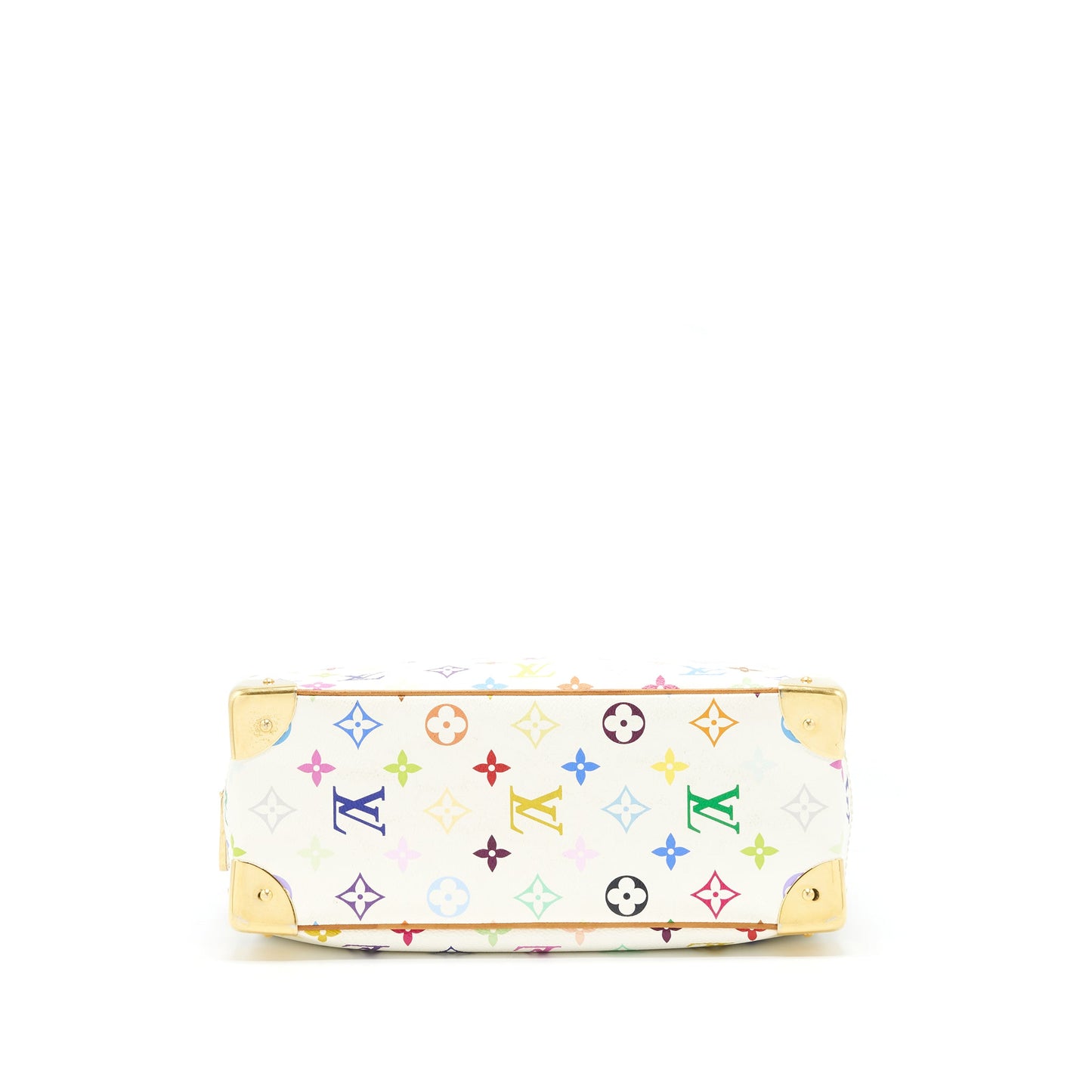 Louis Vuitton Vintage Bowling Purse White/ Multicoloured