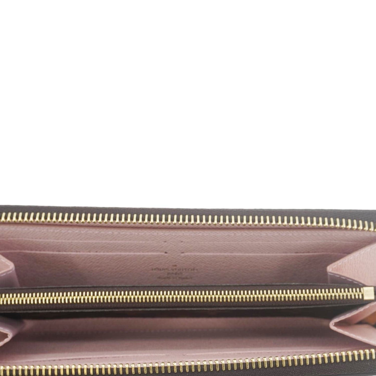 LOUIS VUITTON Clemence Monogram Canvas Zippy Wallet Rose Ballerine