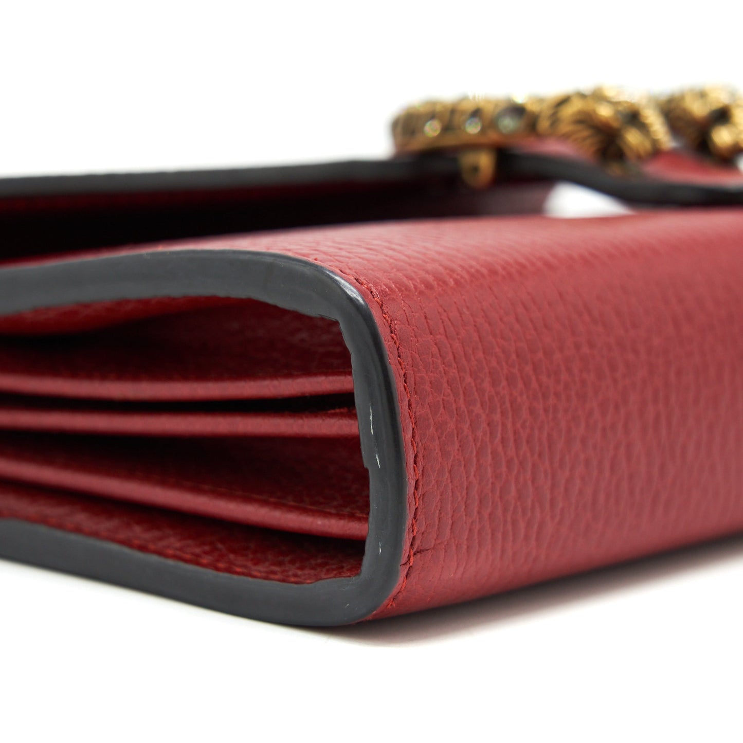 Gucci Dionysus leather mini chain Red Purse Gold and silver hardware