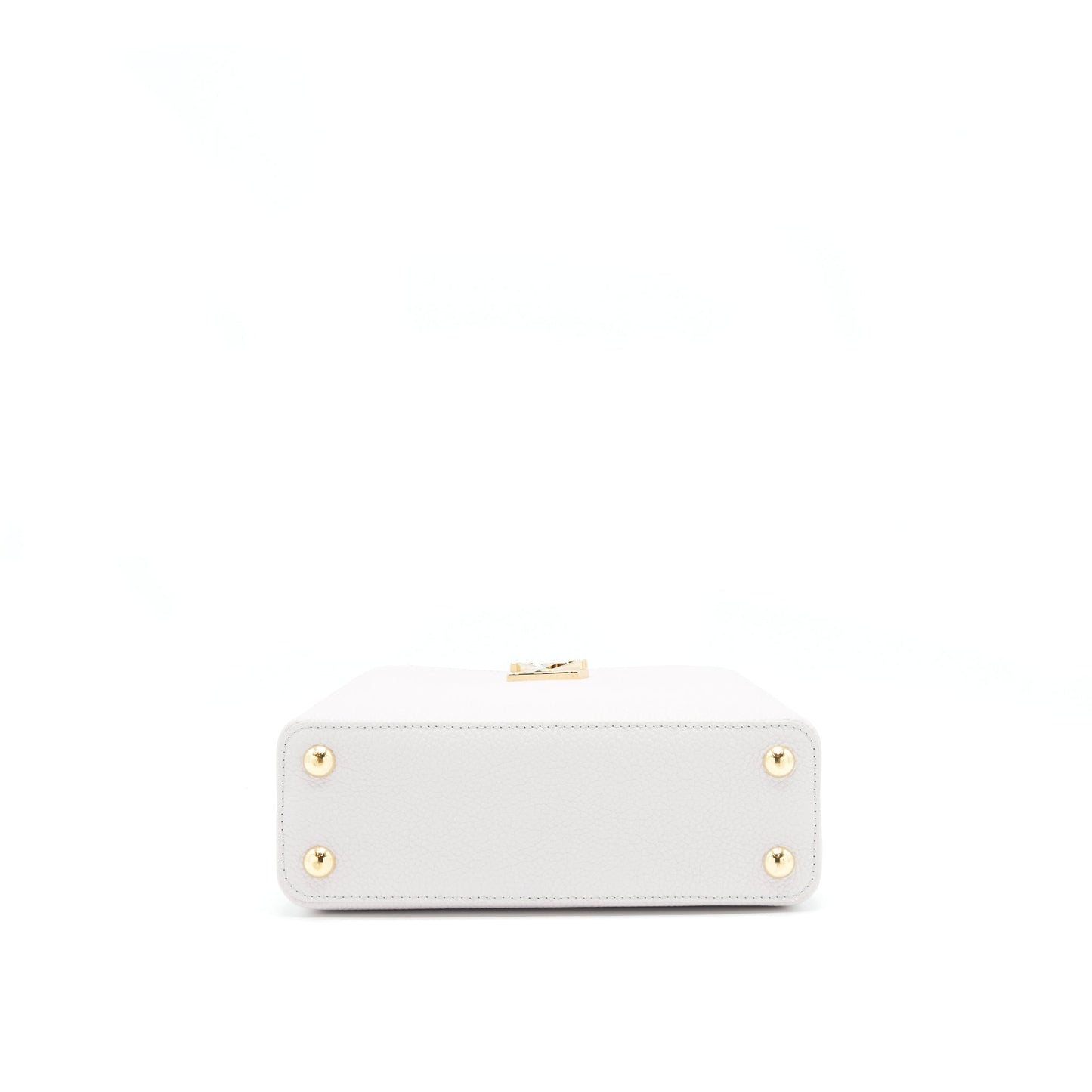 Louis Vuitton Capucines Brume Grey Gold Harware with Abalone-Shell