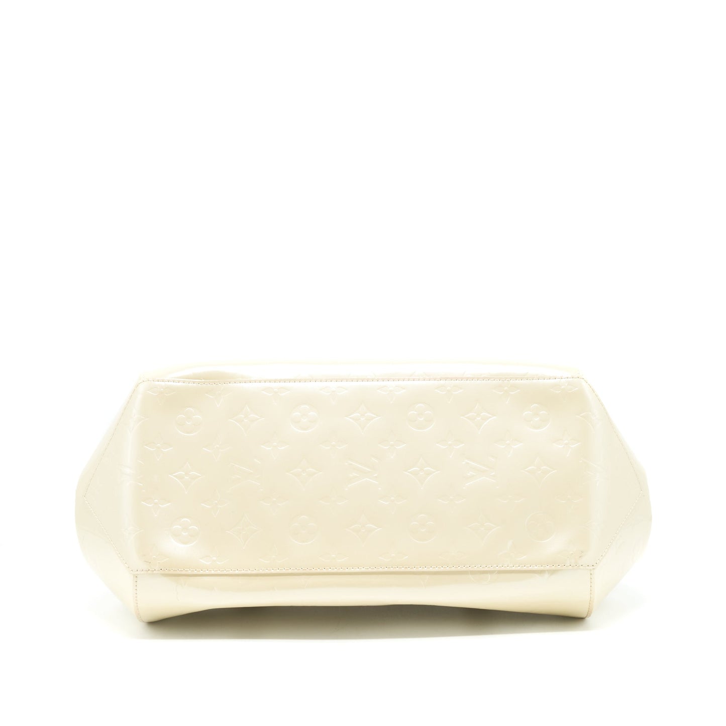 Louis Vuitton Vintage Bowling Tote Mini Purse Patent white