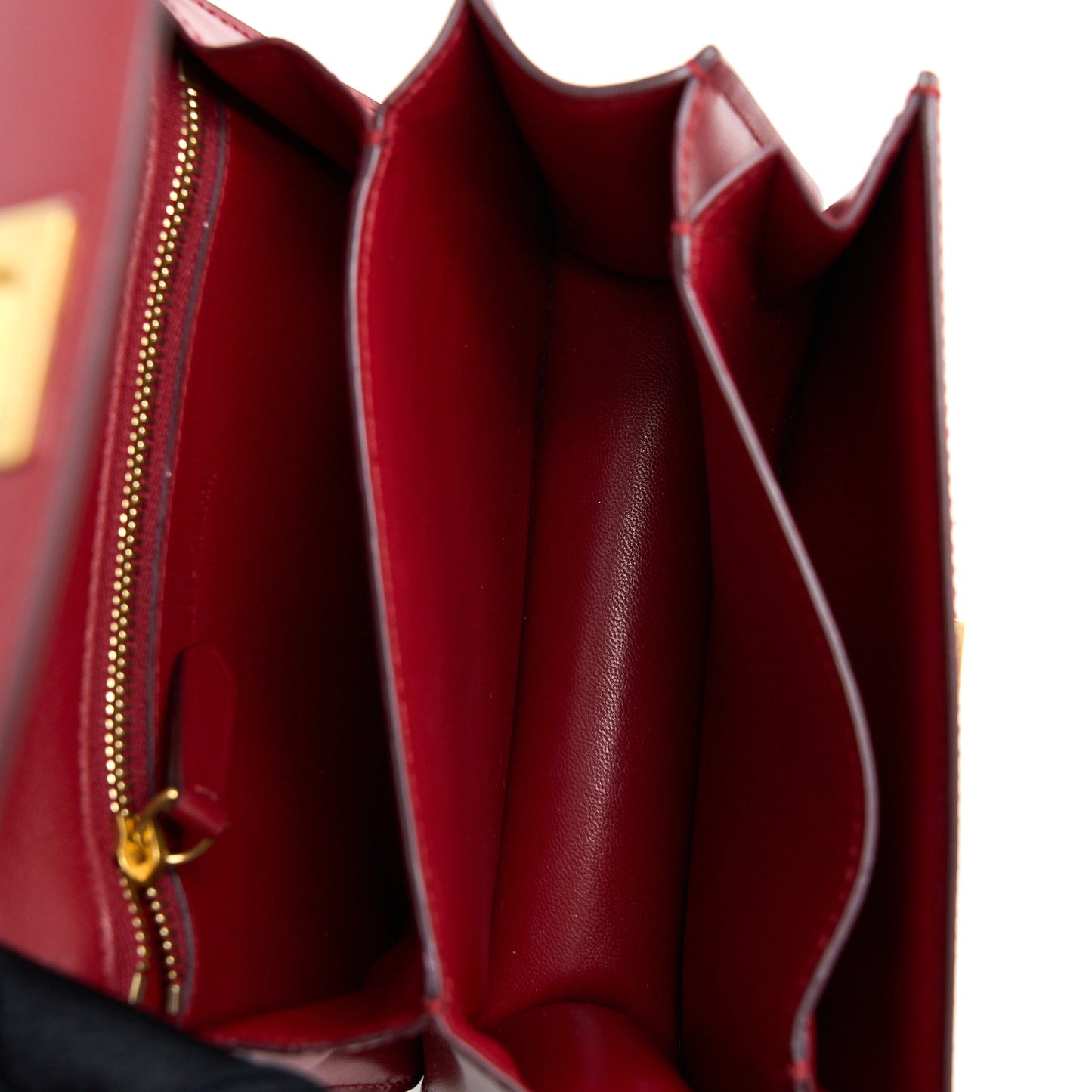 Celine Small Classic Box Purse Calfskin Red