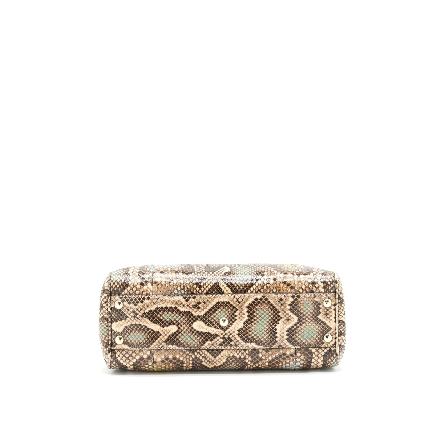Gucci Python Leather Bamboo Handle Diana Tote Purse