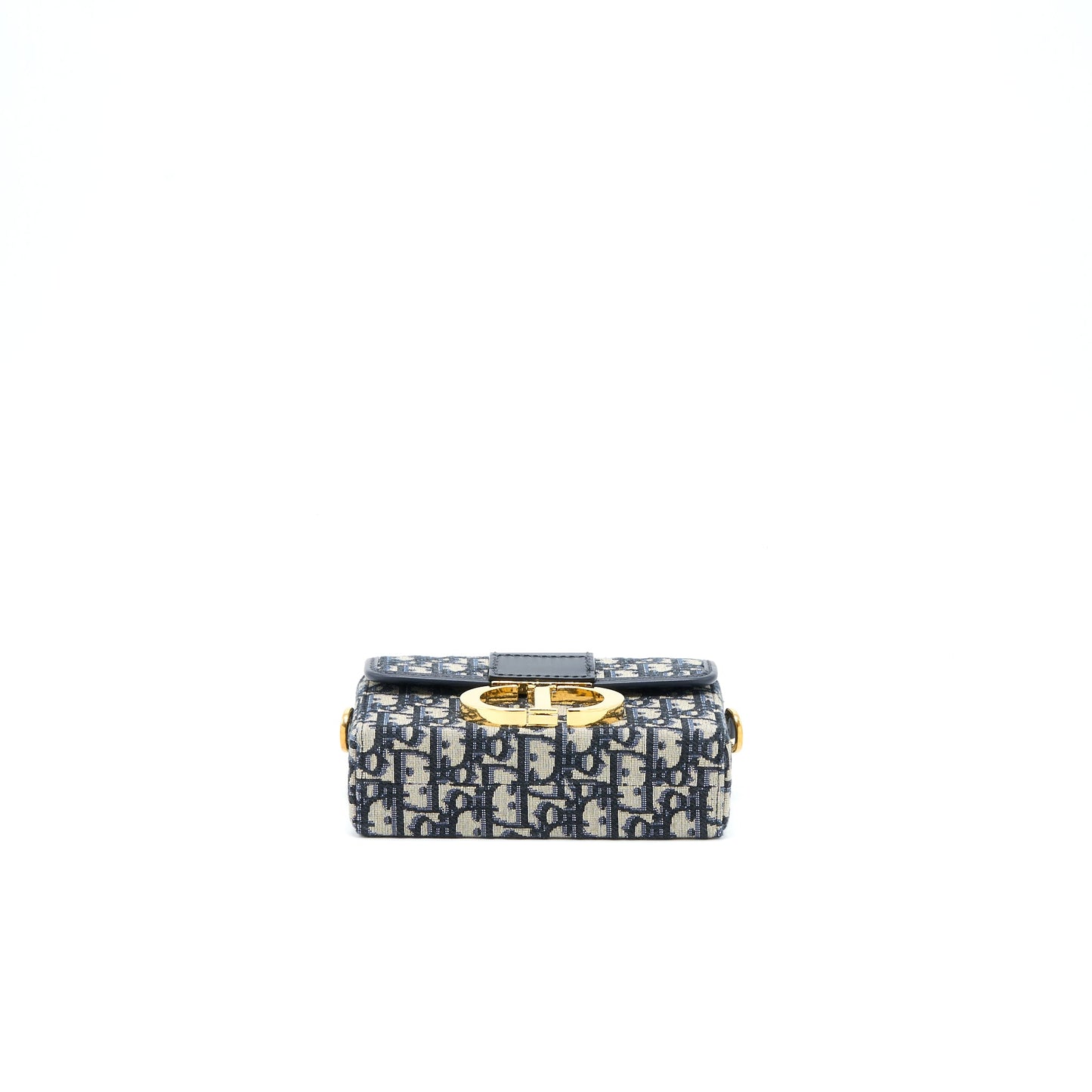 Dior 30 Montaigne Mini Box Purse Blue Oblique