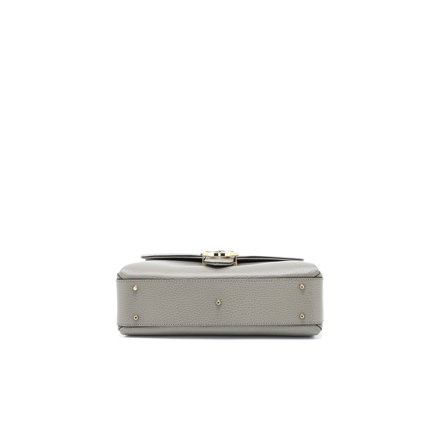 Gucci Top Handle Purse Caflskin Grey