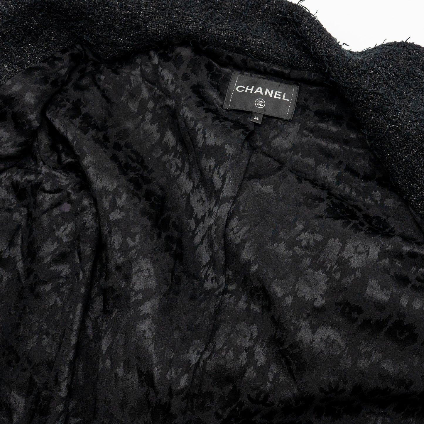 Chanel Size 36 31 Rue Cambon Double Breasted Coat Cotton/Polyester Black