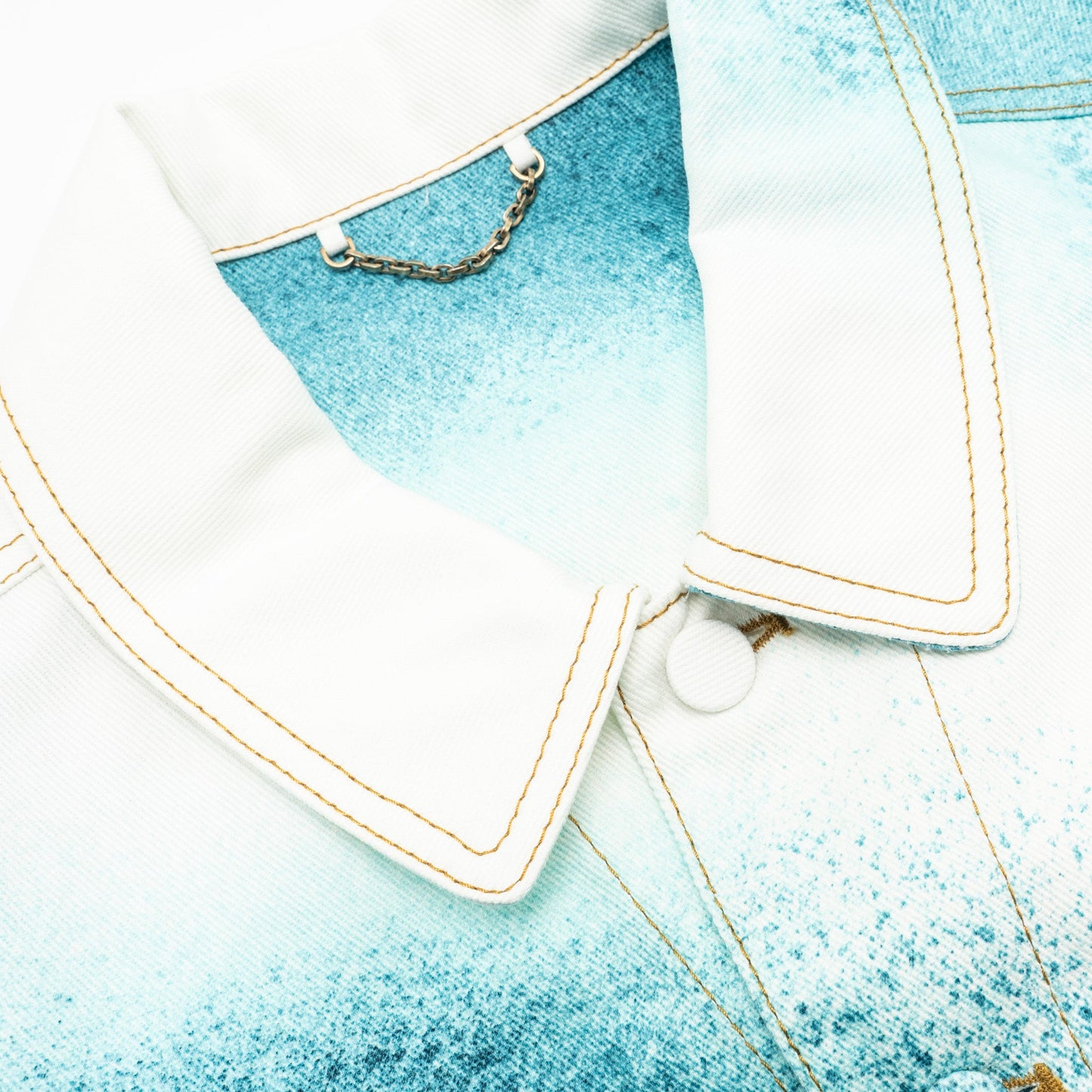 Louis Vuitton Size 48 Spray Denim Jacket Cotton Multicolour