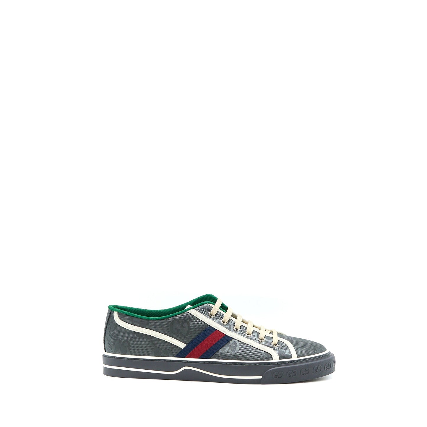 Gucci Size 10 Menâs Sneakers Off the Grid Webbing-Trimmed Monogrammed Econyl Canvas