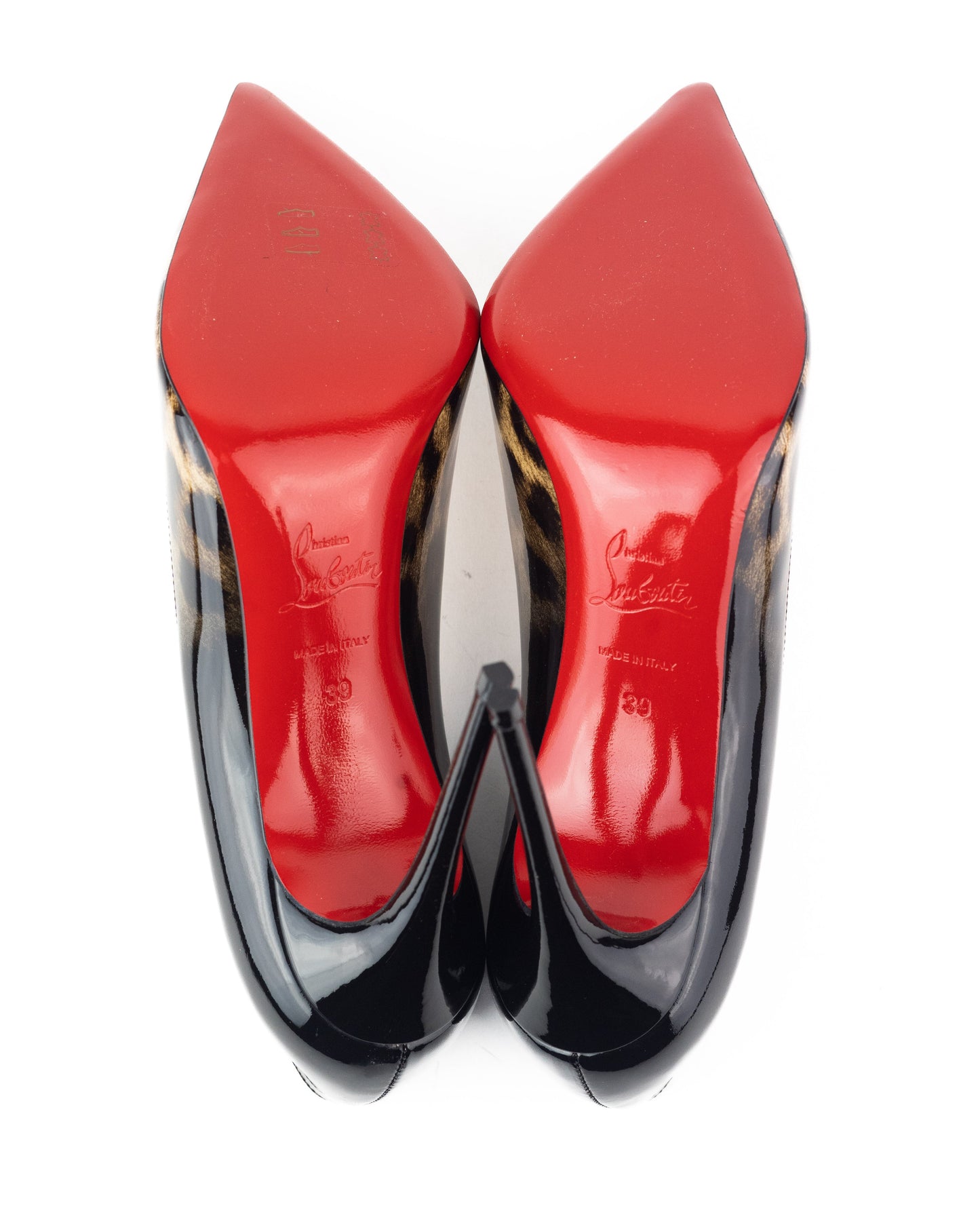 Christian Louboutin Patent Leopard Print Degrade Pigalle Follies