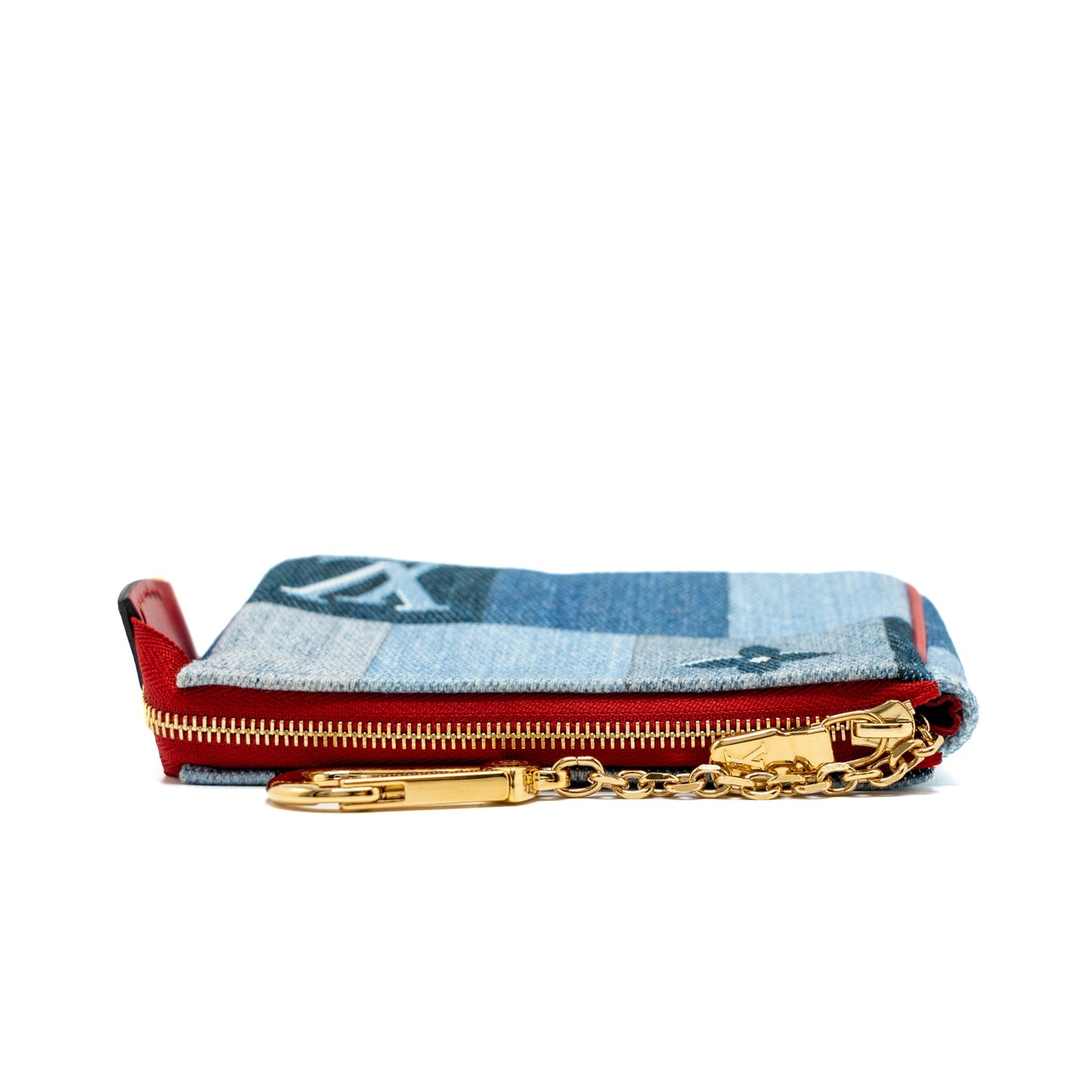 Louis Vuitton Limited Edition Rouge Micro Pochette Monogram Jacquard Denim Blue