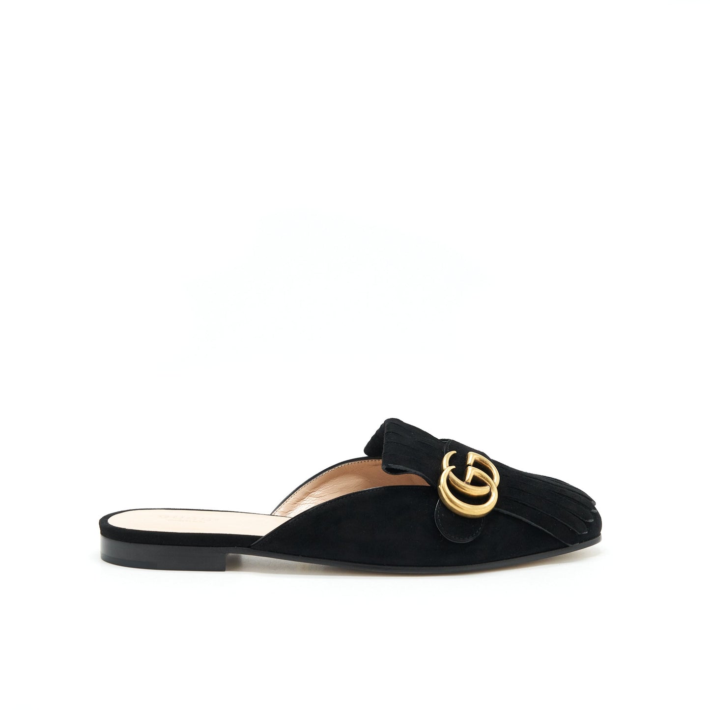 Gucci Size 38.5 Suede leather Mules Black