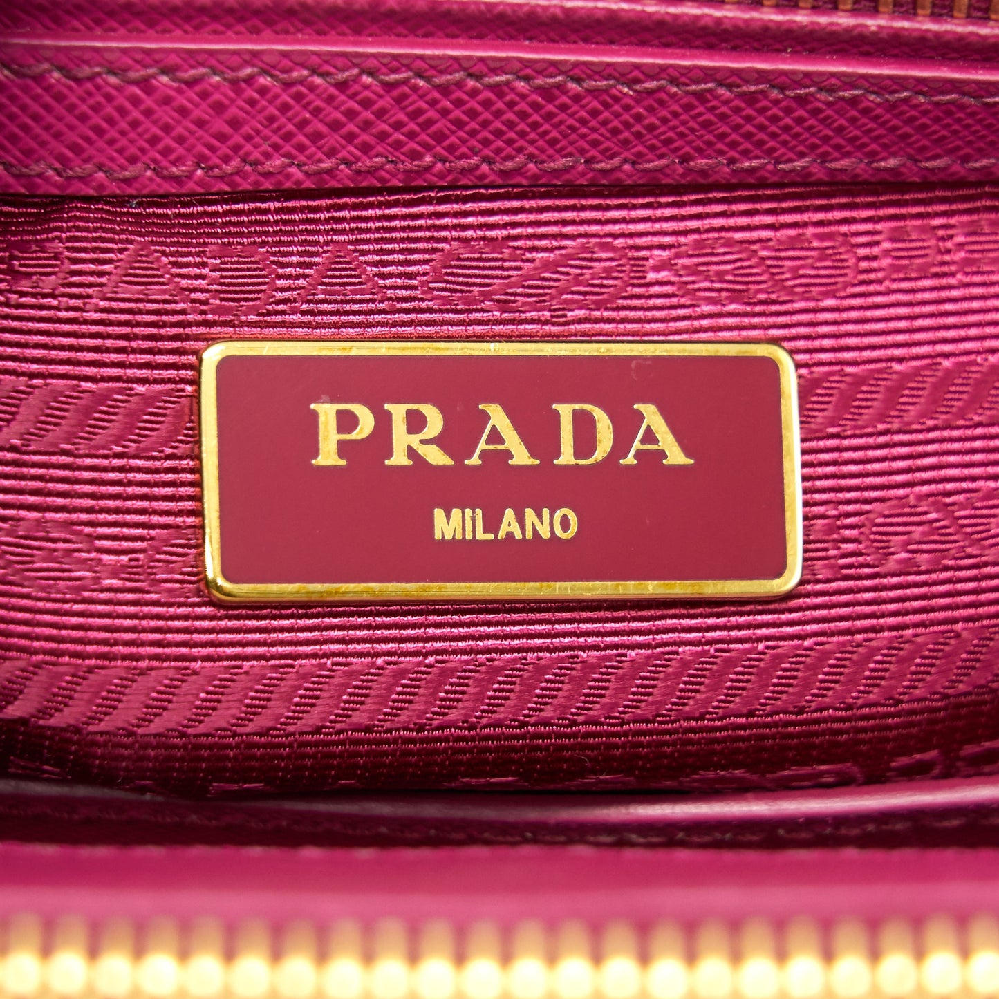 PRADA SAFFIANO TOTE BAG DARK PINK