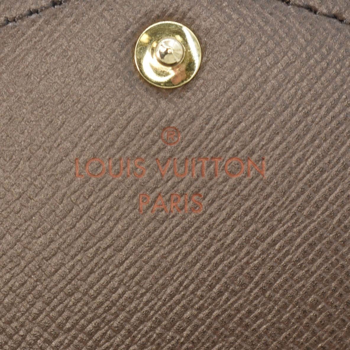 LOUIS VUITTON Sarah Damier Ebene Wallet Brown