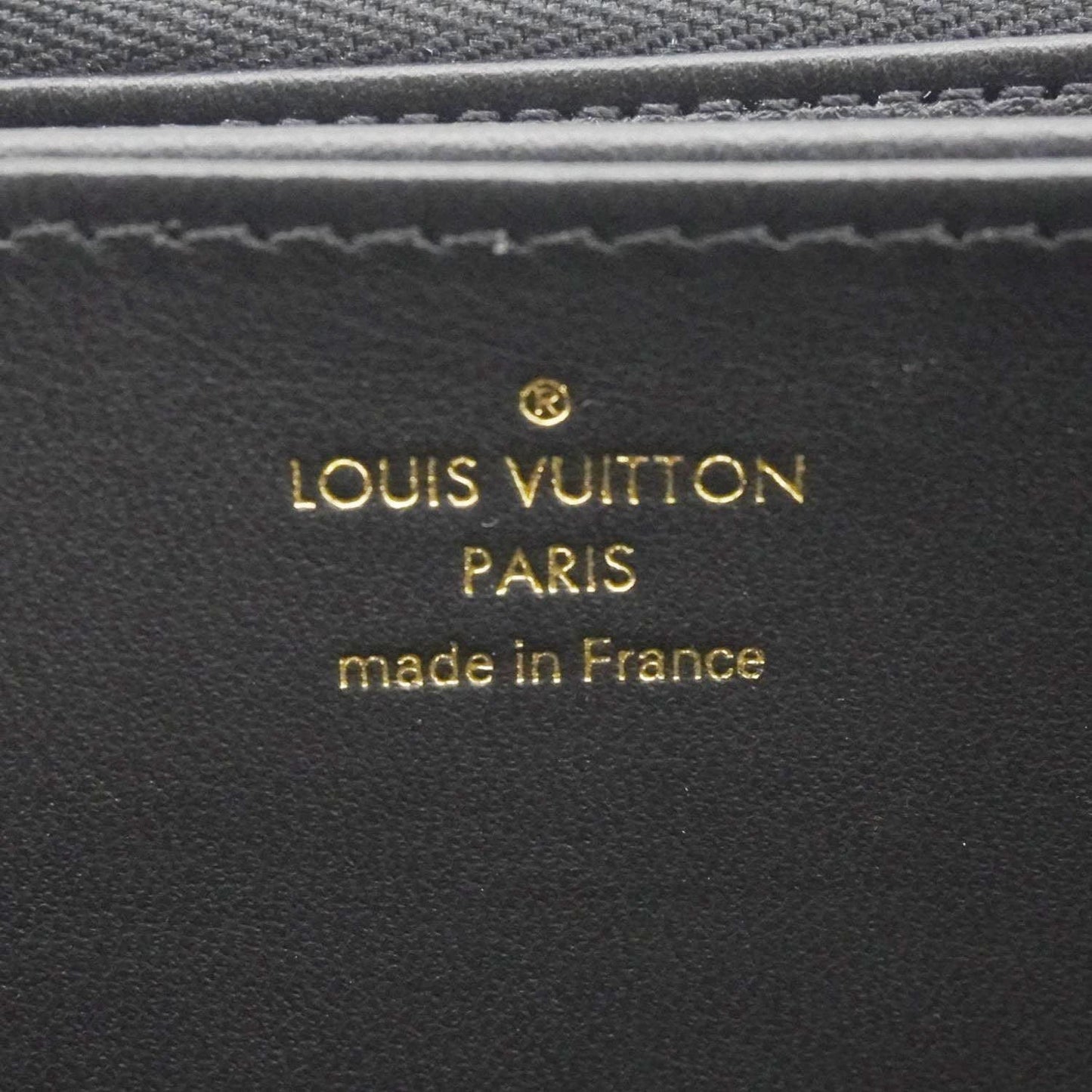 LOUIS VUITTON Coussin Embossed Leather Zippy Wallet Black