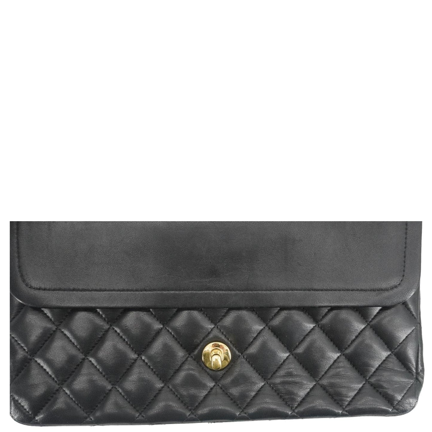 CHANEL Classic Double Flap Quilted Leather Crossbody Bag Black