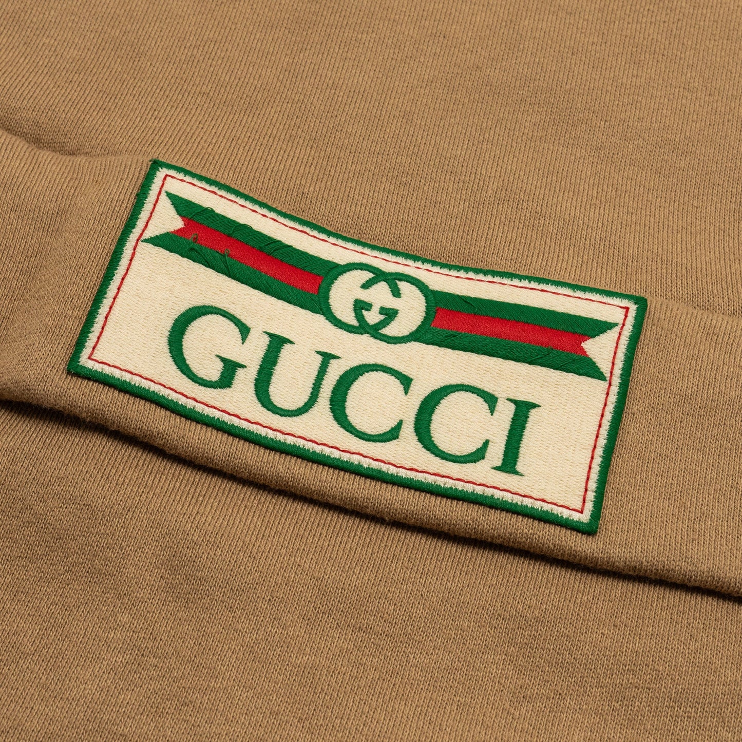 GUCCI Size Vintage Logo Sweatshirt Cotton Carmel/Multicolour