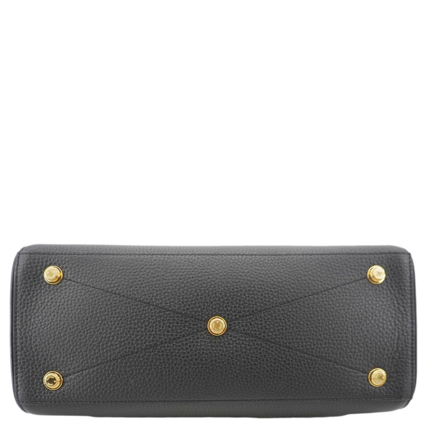 LOUIS VUITTON Vendome MM Taurillon Leather Shoulder Bag Black