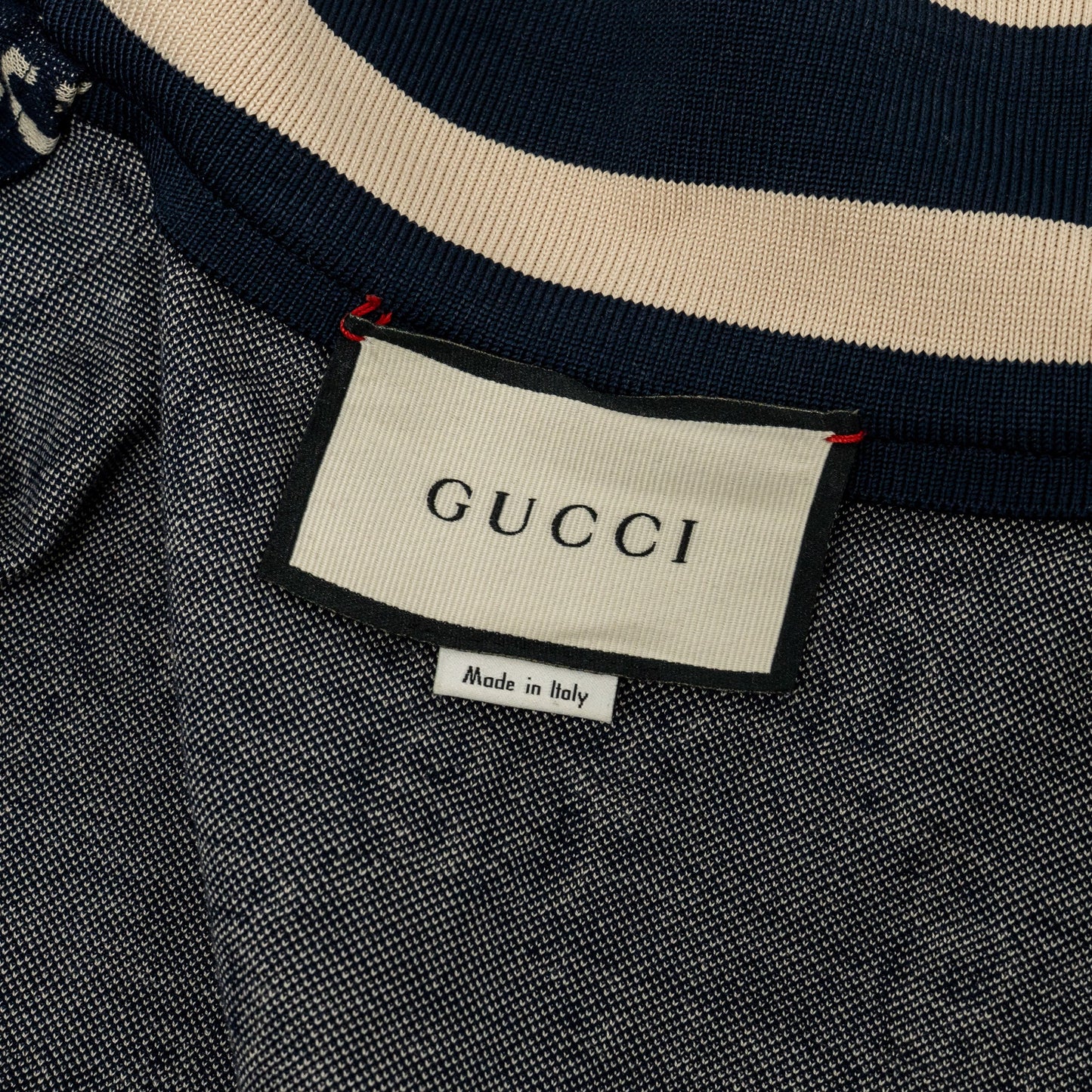 Gucci Size L Jacquard Striped Jacket Cotton Multicolour
