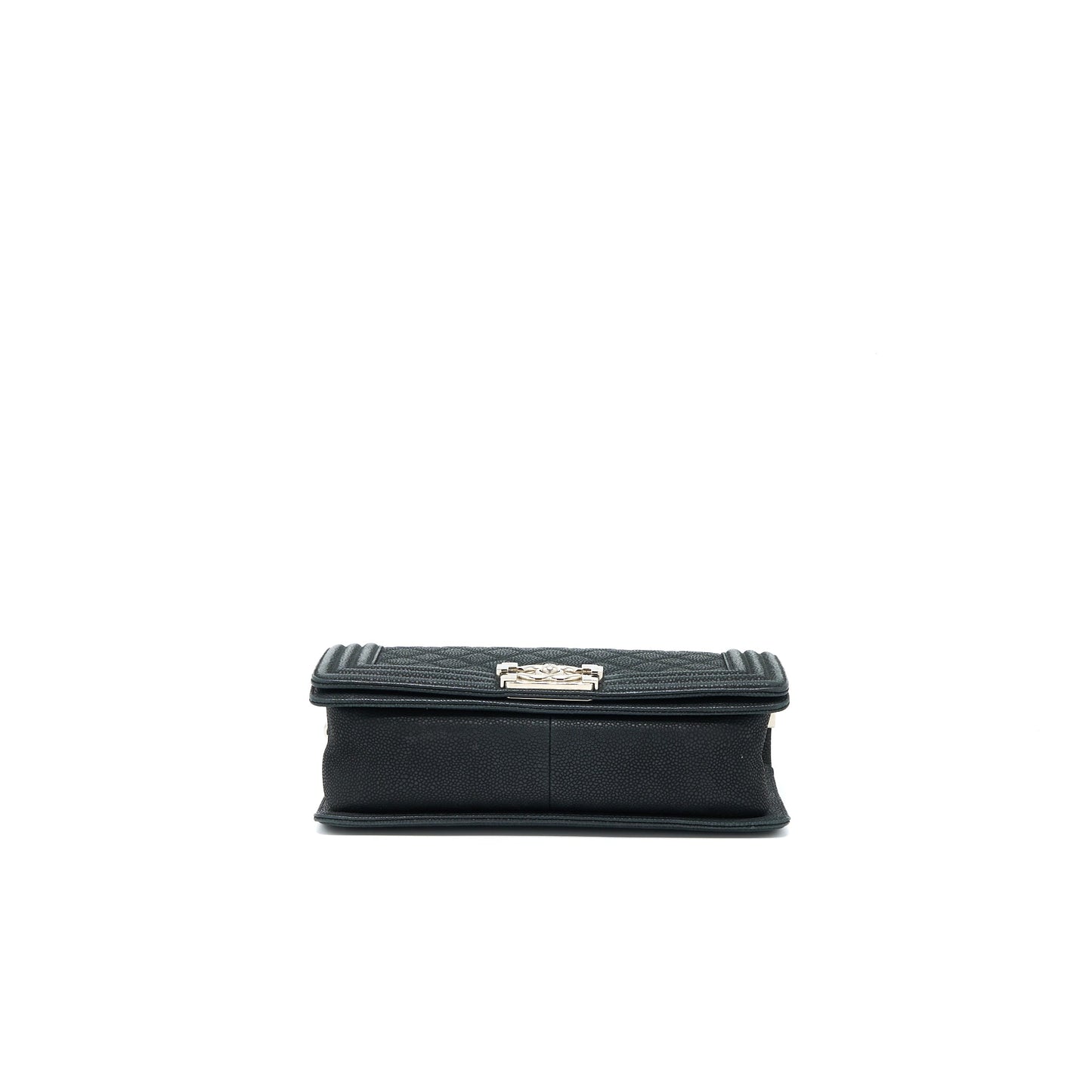 Chanel Medium Boy Bag Grained Calfskin Black SHW
