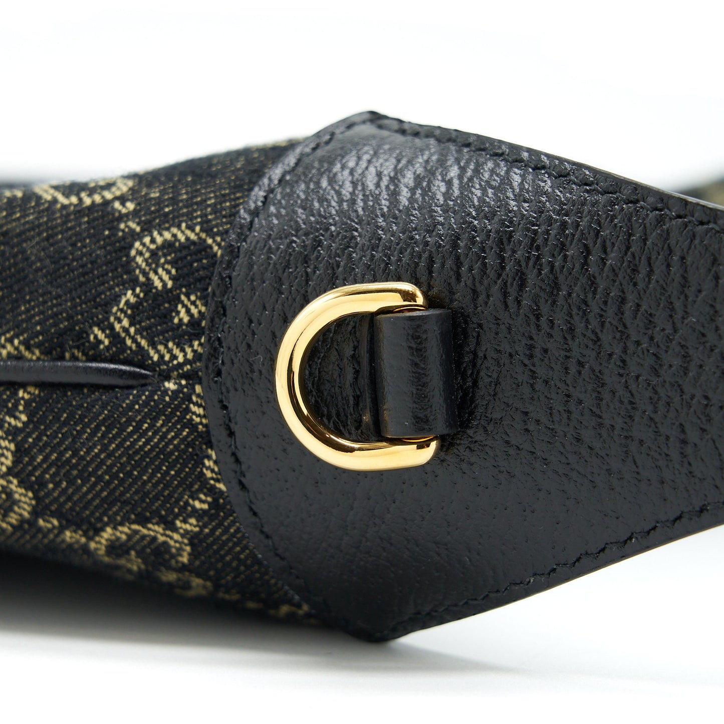 Gucci Jackie 1961 Small Mini Purse Denim/Leather Black