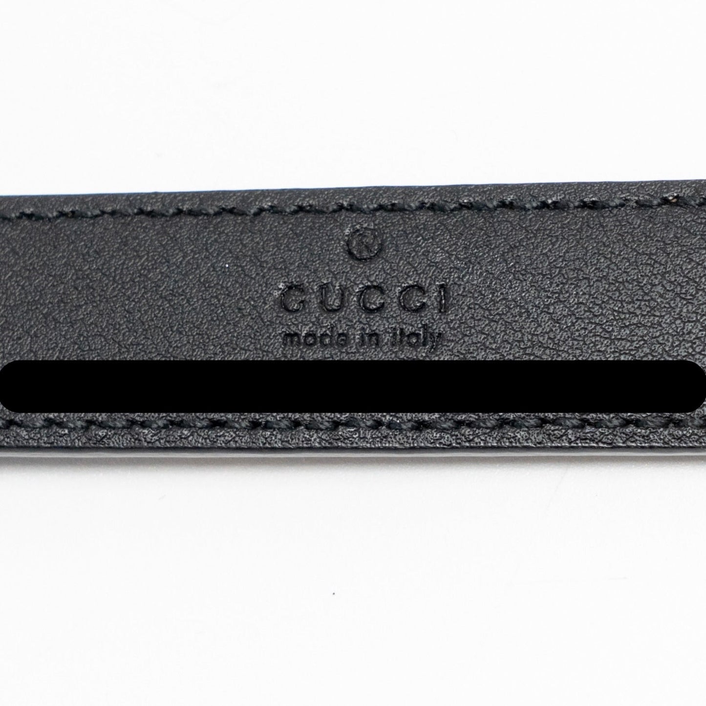 Gucci Size 75 Marmont 20MM Thin Belt Black Leather Black Hardware