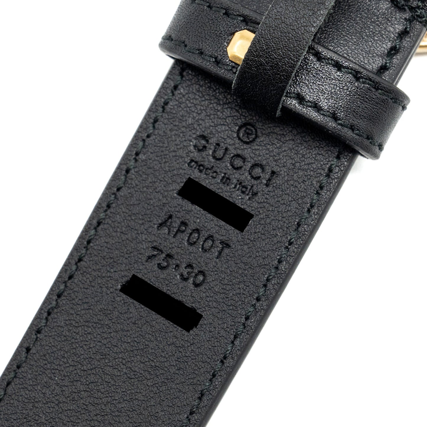 Gucci size 75 marmont thin belt black