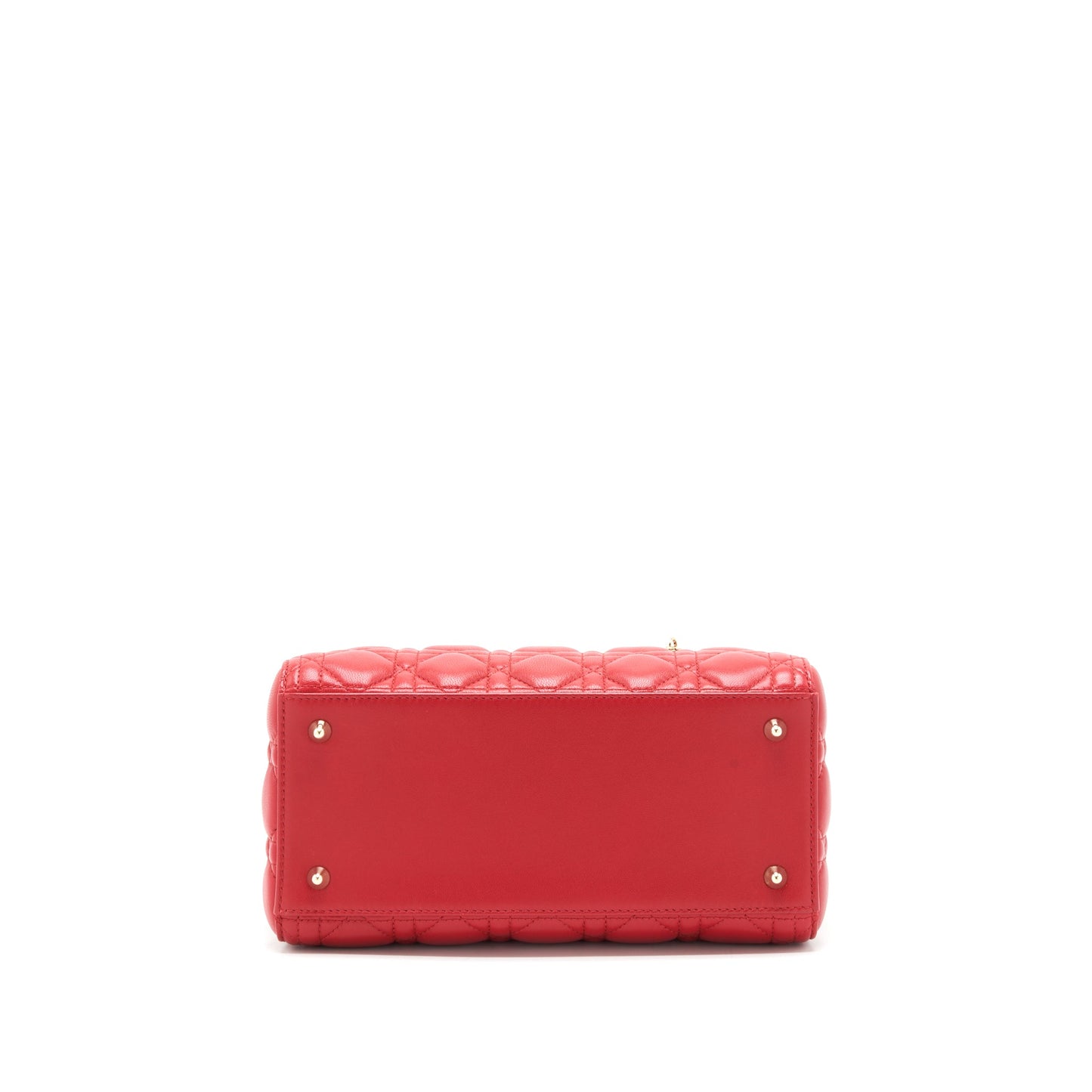 Dior medium lady dior lambskin red