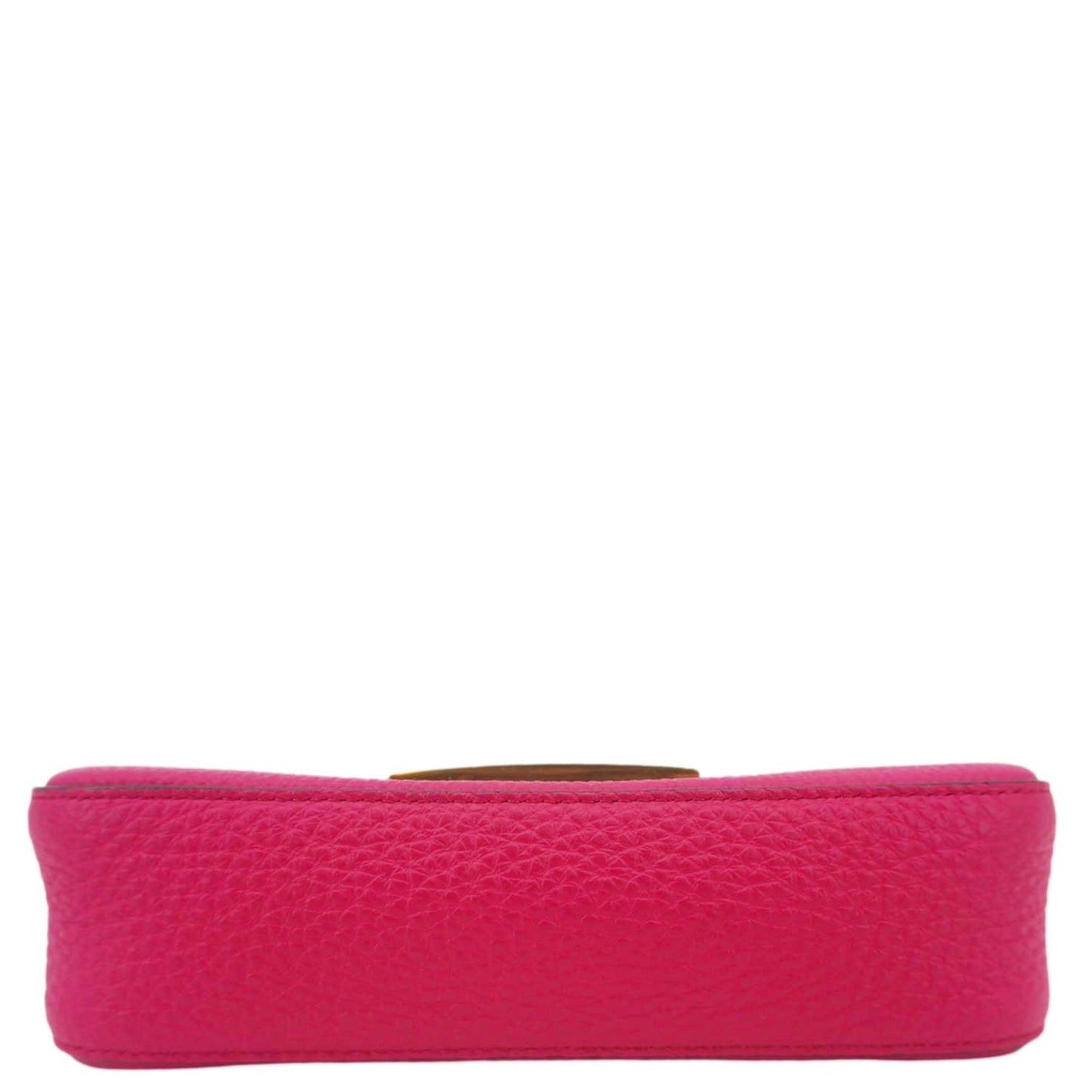 FENDI Selleria Cuoio Romano Leather Baguette Crossbody Bag Pink
