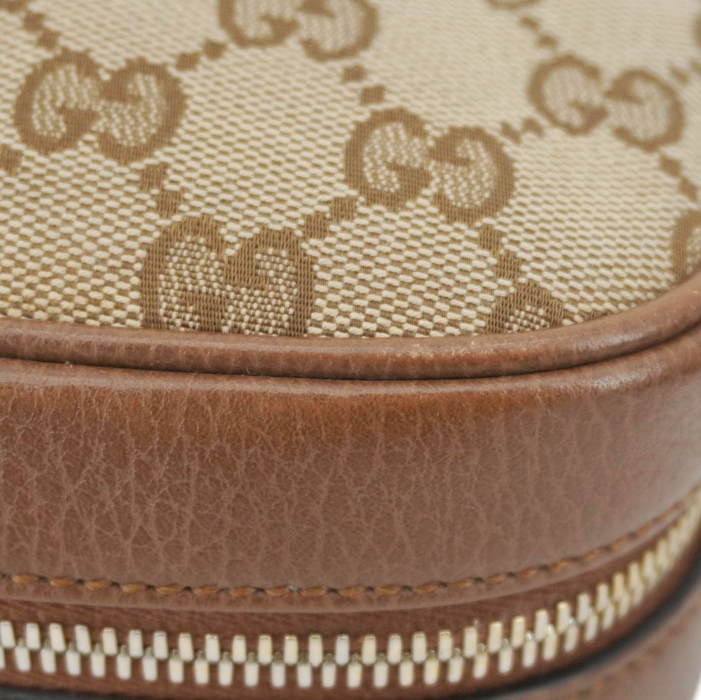 GUCCI Bree GG Canvas Camera Crossbody Bag Beige 449413