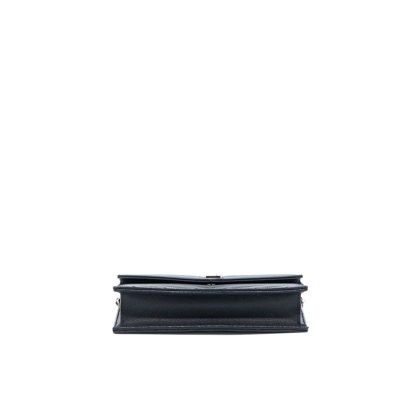 Saint Laurent/ Envelope Wallet On Chain Grain Calfskin Black