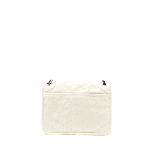 Saint Laurent/ Niki Baby Chain Purse In Crinkled Vintage Leather