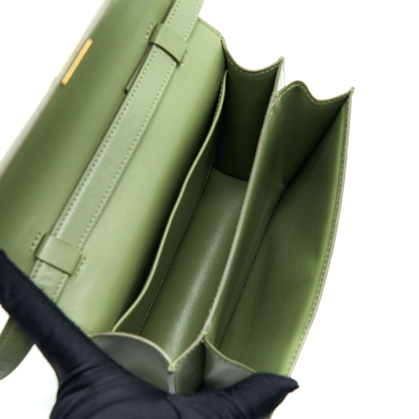 Celine Teen Box Calfskin Green