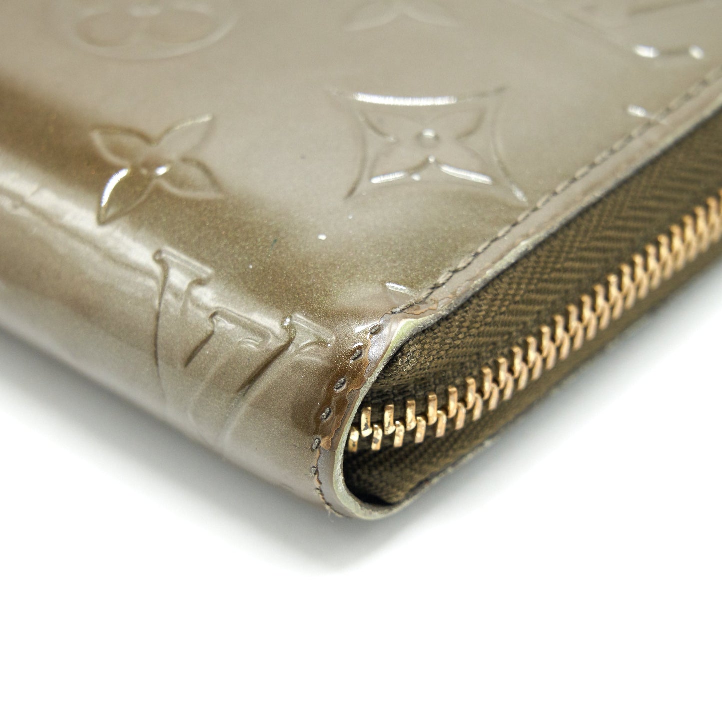 Louis Vuitton Zippy Wallet in Patent Leather Brown
