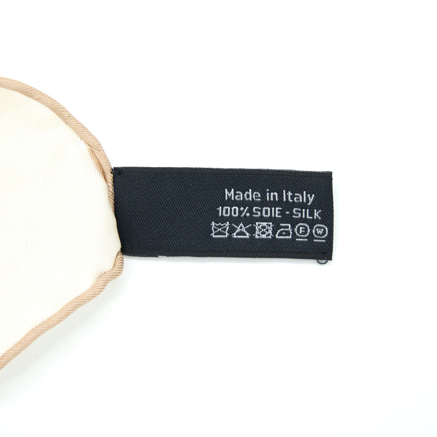 Chanel CC Logo Hair Tie Silk Twill Black/White