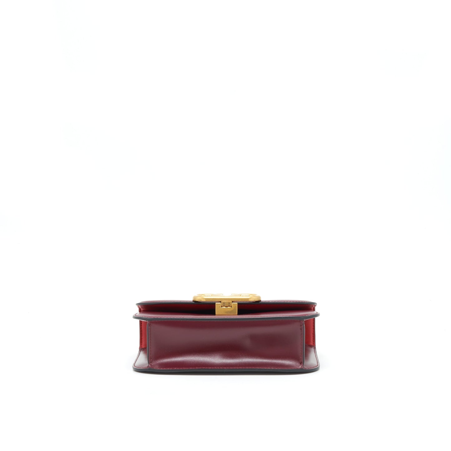 Valentino Vlogo Small Chain Mini Purse Calfskin Dark Red