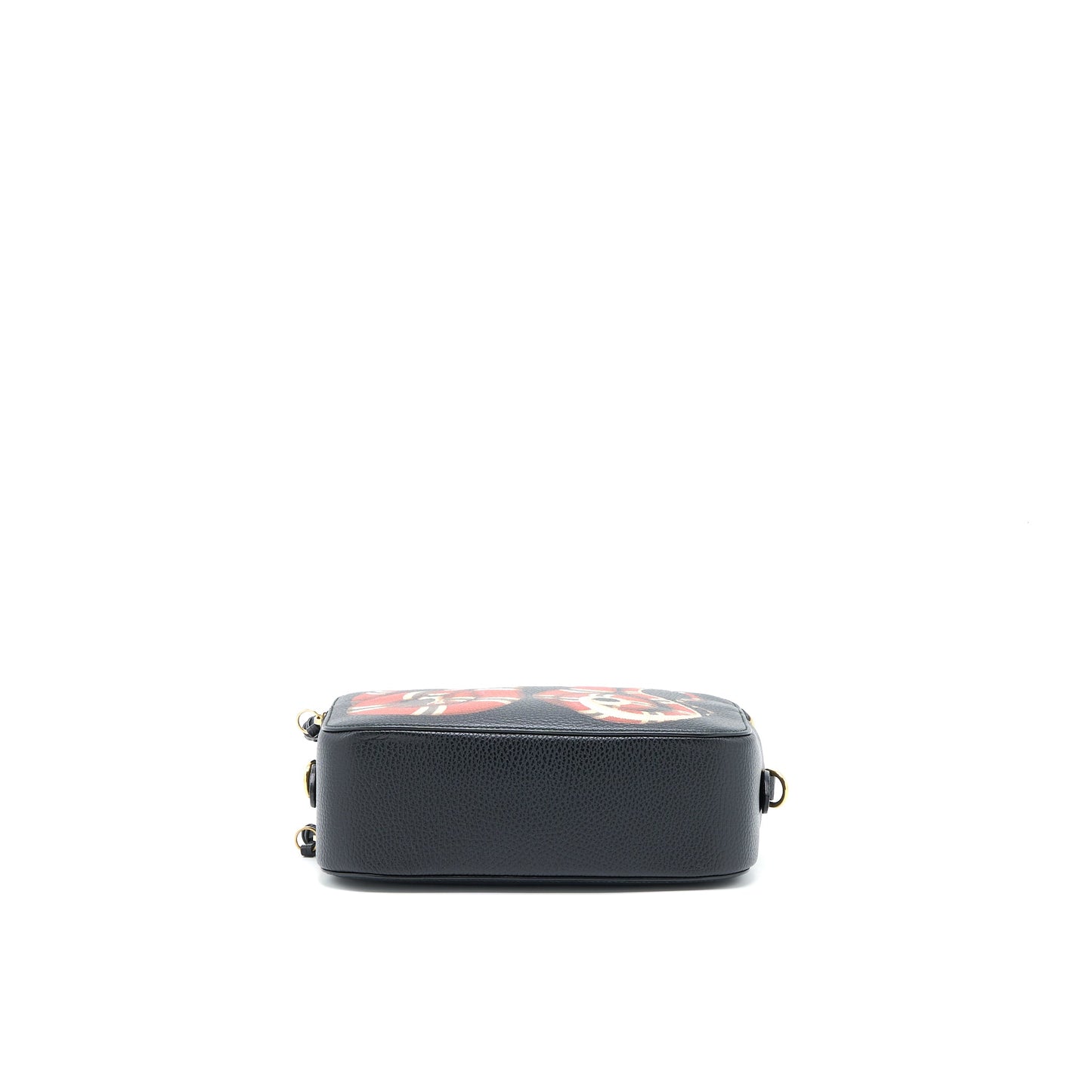 Gucci Snake Printed Camera Purse Calfskin Black