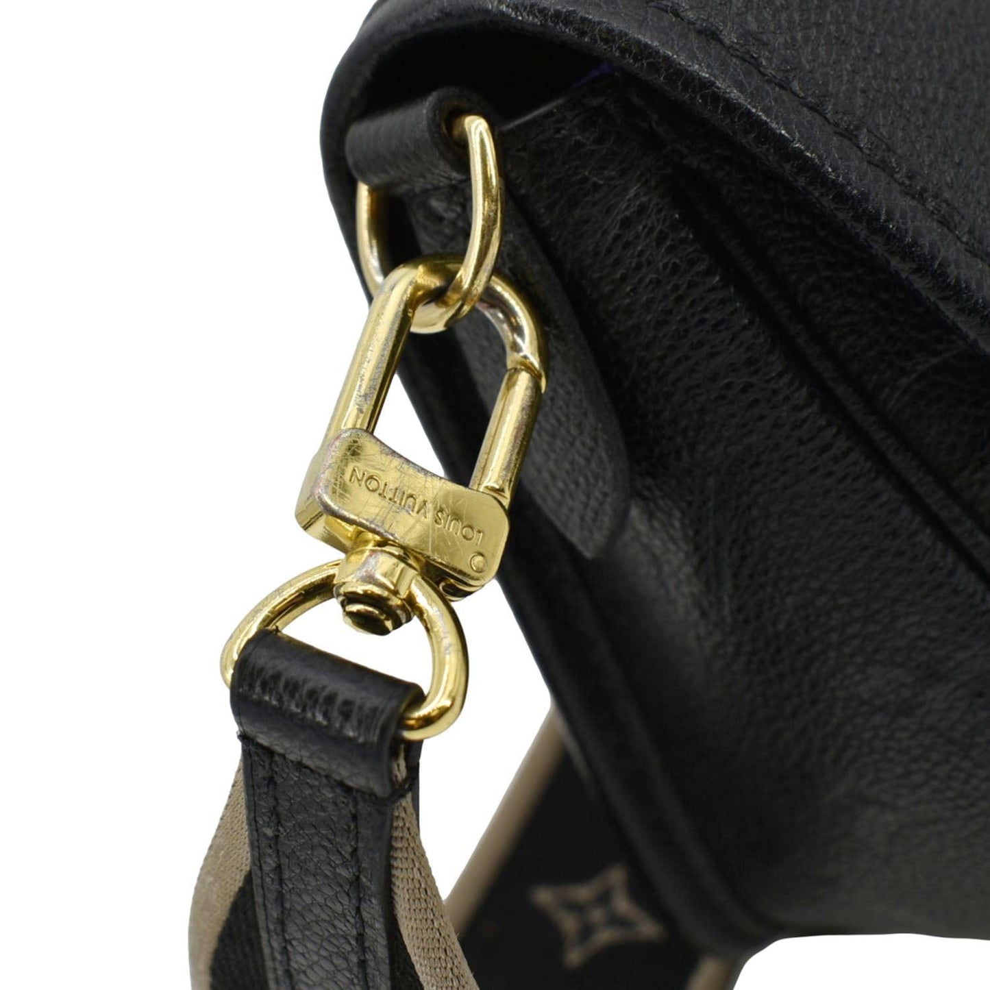 LOUIS VUITTON Diane Empreinte Leather Crossbody Bag Black