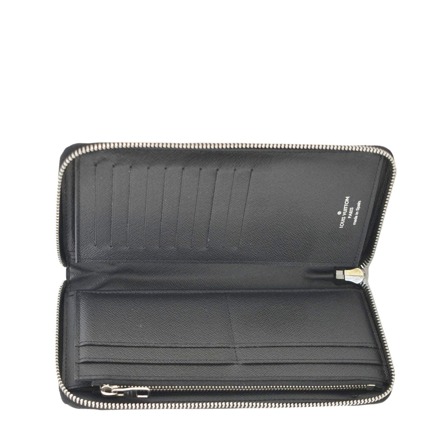 LOUIS VUITTON Damier Graphite Vertical Zippy Wallet Black