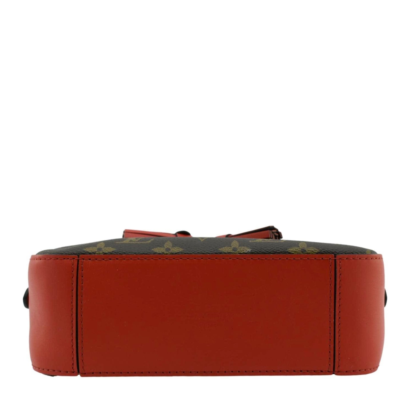 LOUIS VUITTON Saintonge Monogram Canvas Crossbody Bag Coquelicot
