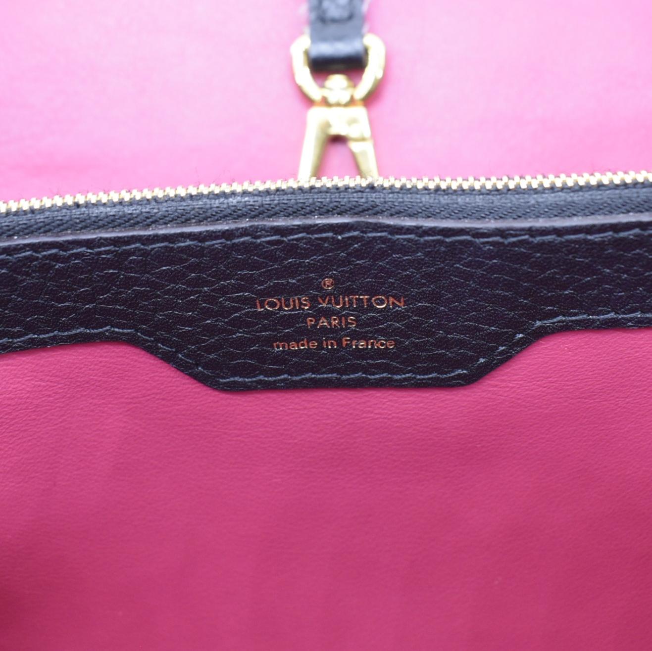 LOUIS VUITTON Capucines Taurillon Leather Shoulder Bag Black
