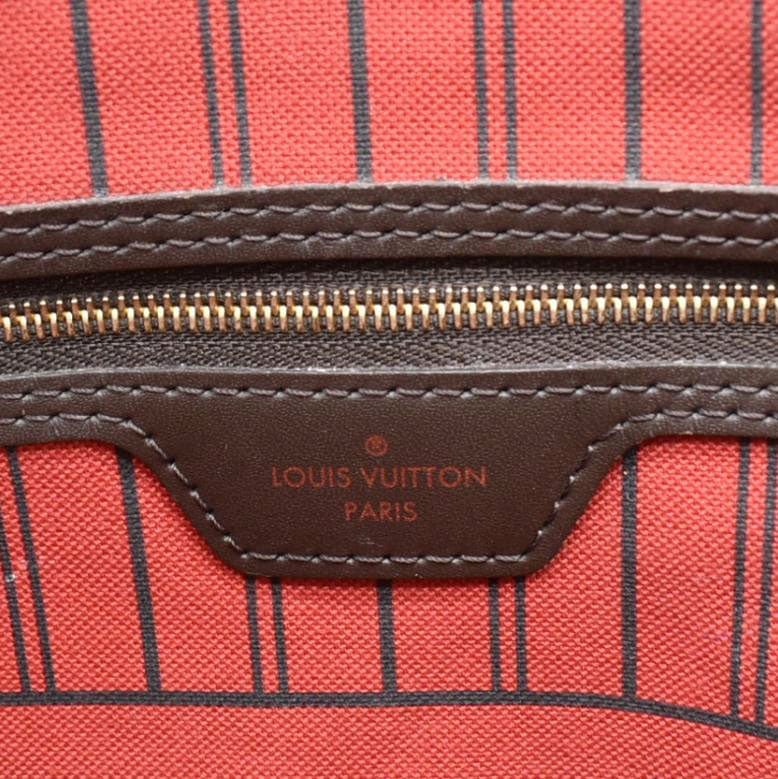 LOUIS VUITTON Neverfull GM Damier Ebene Tote Shoulder Bag Brown