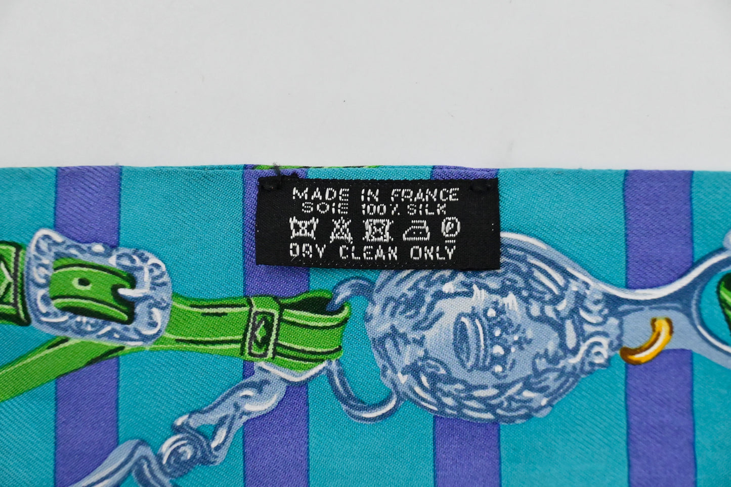 Hermes 'Brides de Gala' Twilly in Blue, Purple, and Green Silk